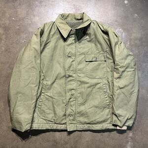 Vintage Olive Green Military Field Jacket